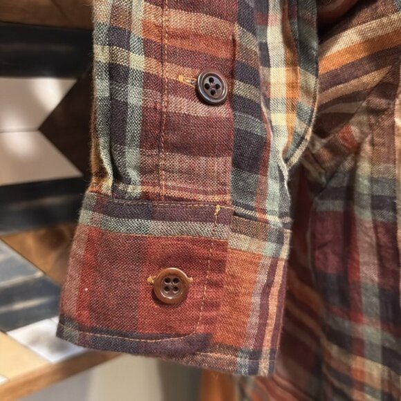 Ralph Lauren Vintage Women’s Desert Explorer Linen Plaid Button Down Shirt 6 NWT - Picture 16 of 16